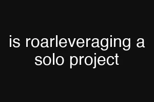 is roarleveraging a solo project